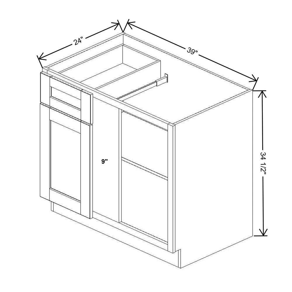 J&K Espresso K8 Base Blind Corner - 39"W