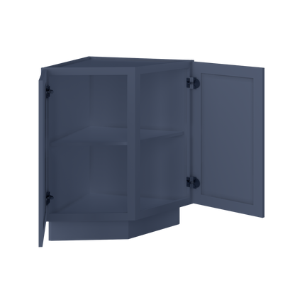 Base End Kitchen Cabinet BECF24 Danbury Blue LessCare 24 in. width 34.5 in. height 24 in. depth