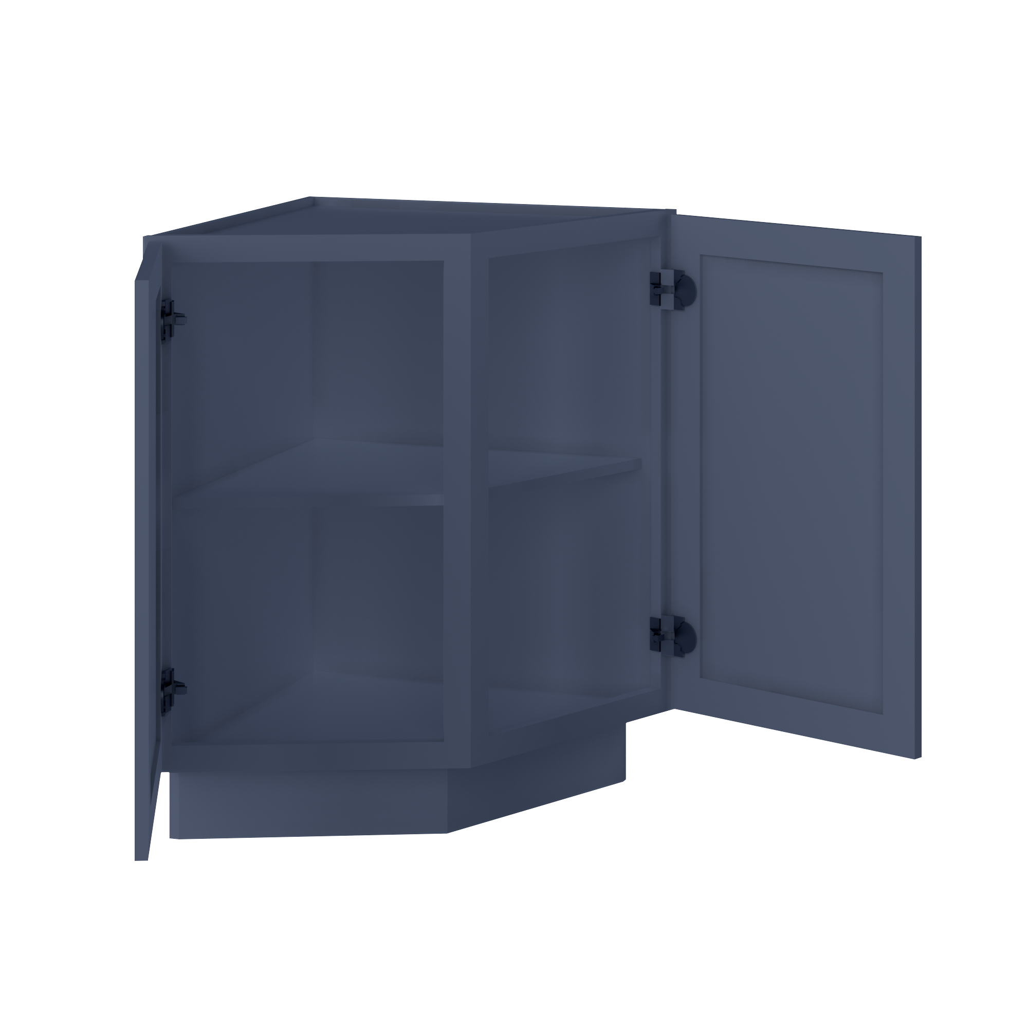 Base End Kitchen Cabinet BECF24 Danbury Blue LessCare 24 in. width 34.5 in. height 24 in. depth