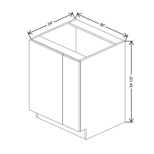 CNC Classic Milano Sunset 36 To 39" W X 34 1/2" H Full Height Blind Base Cabinet