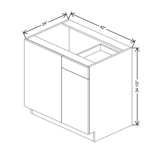 CNC Concord Elegant Ocean 42 To 45" W X 34 1/2" H Blind Base Cabinet