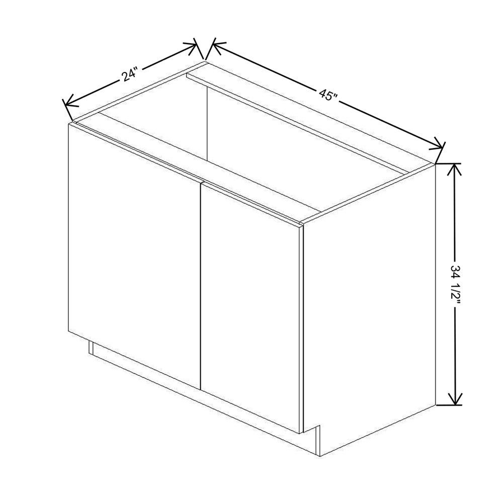 CNC Classic Milano Sunset 45 To 48" W X 34 1/2" H Full Height Blind Base Cabinet