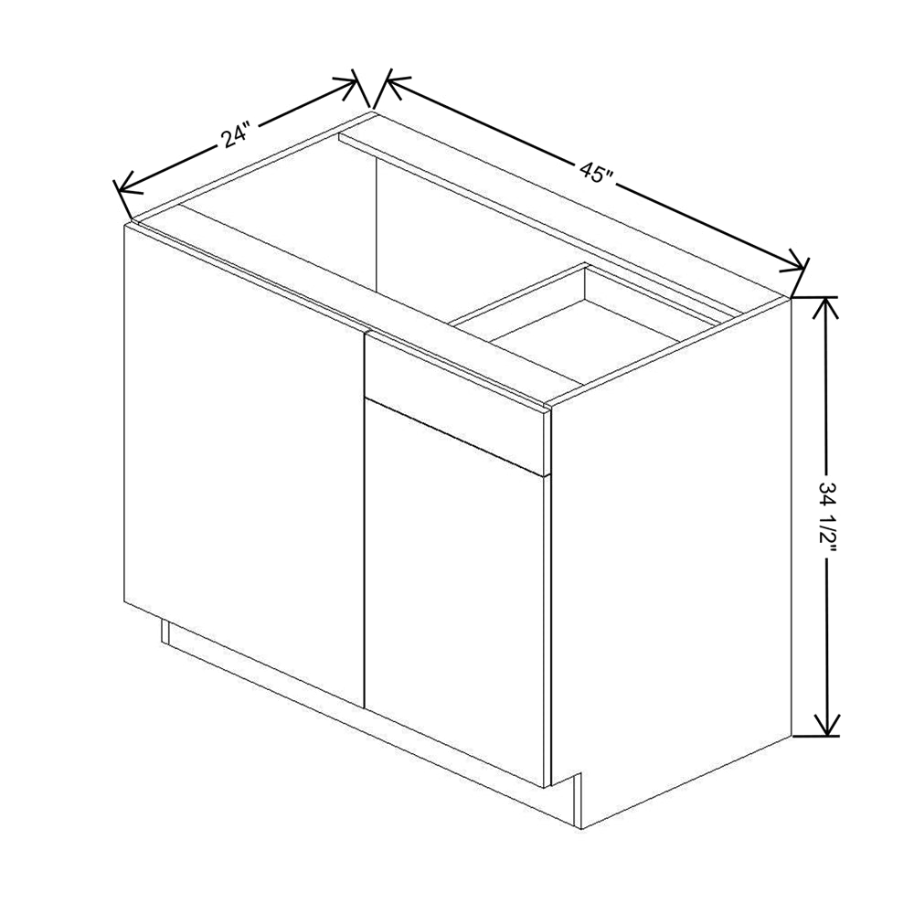 CNC Classic Milano Sunset 45 To 48" W X 34 1/2" H Blind Base Cabinet