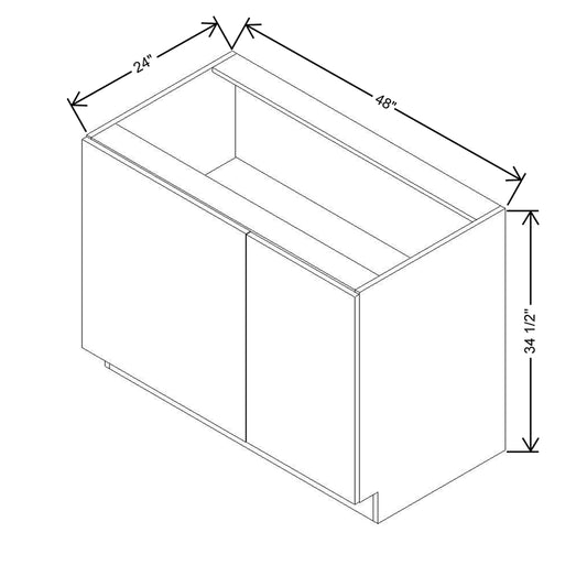 CNC Luxor 5-Piece White 48 To 51" W X 34 1/2" H Full Height Blind Base Cabinet