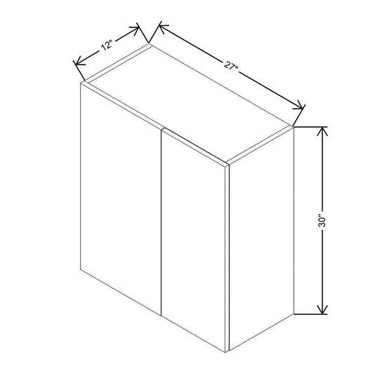 CNC Country Oak Honey 27 To 30" W X 30" H Single Door Blind Wall Cabinet