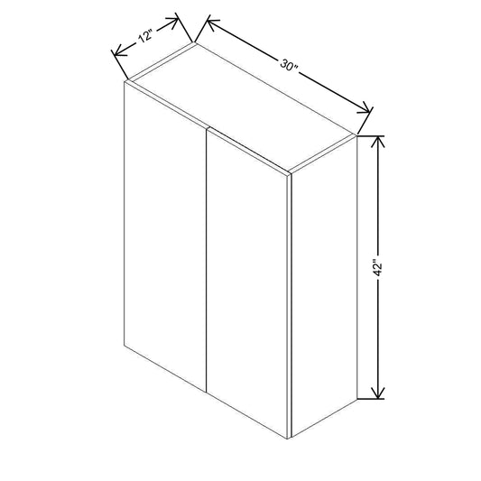 CNC Classic Milano Sunset 36" W X 12" H Double Door Wall Cabinet