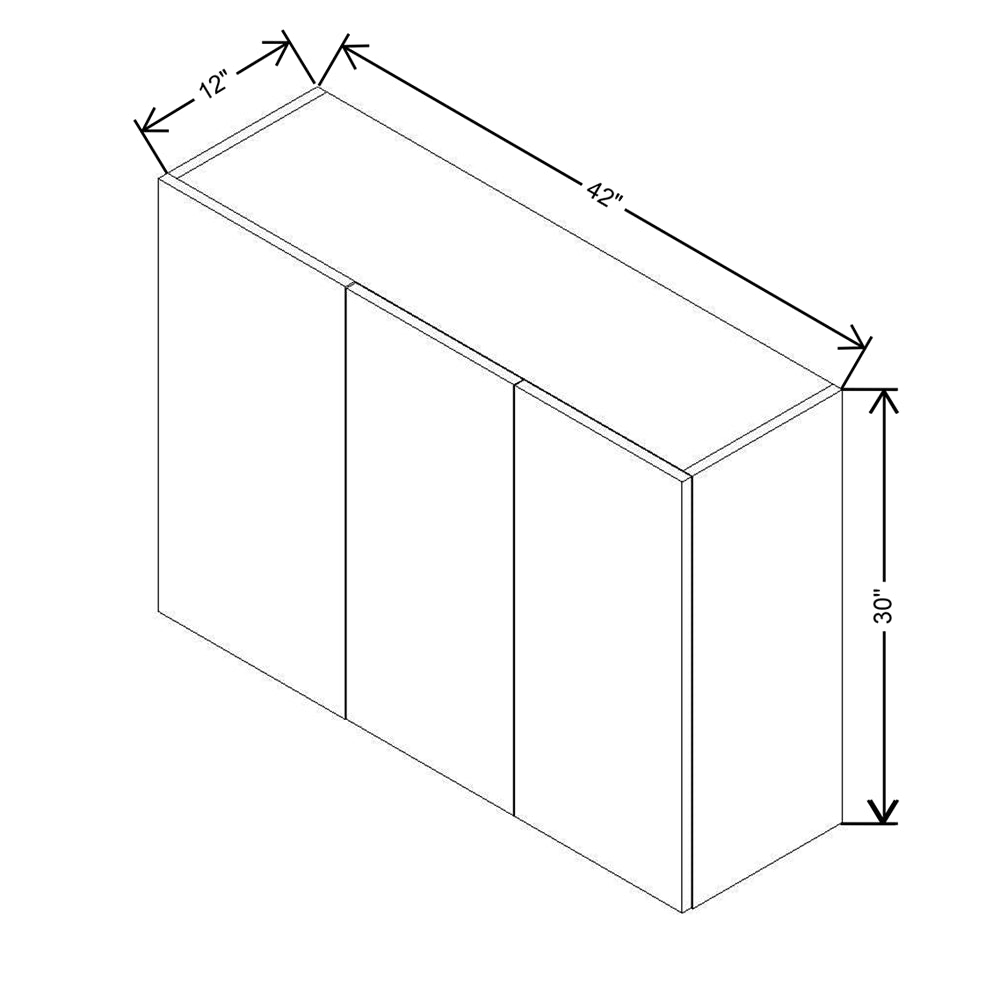 CNC Classic Broadway Beach 42 To 45" W X 30" H Double Door Blind Wall Cabinet