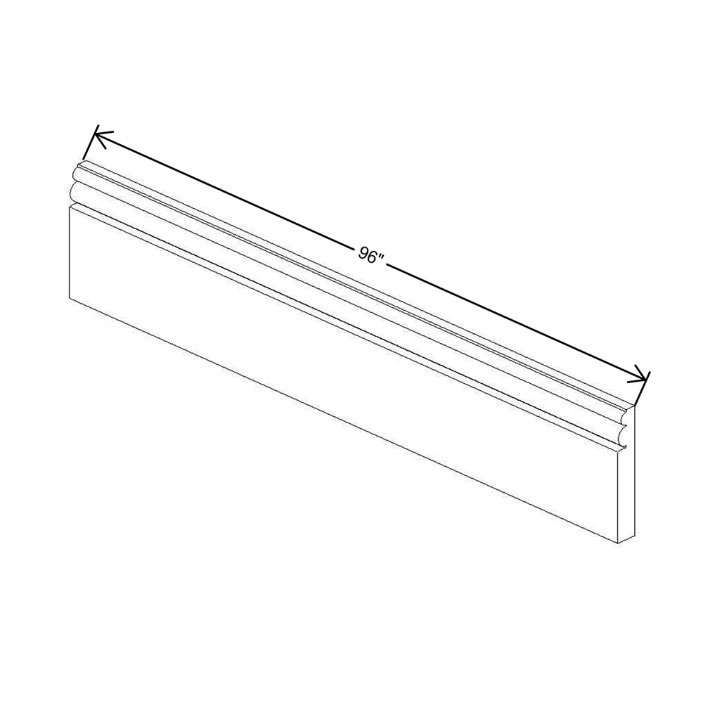 CNC Concord Elegant White 96" W X 4 1/2" H Base Molding