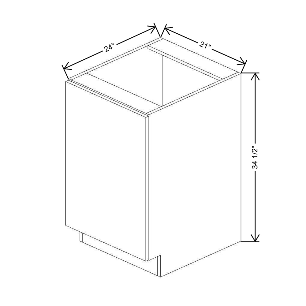 CNC Classic Milano Seaside 21" W Full Height Double Waste Basket Cabinet