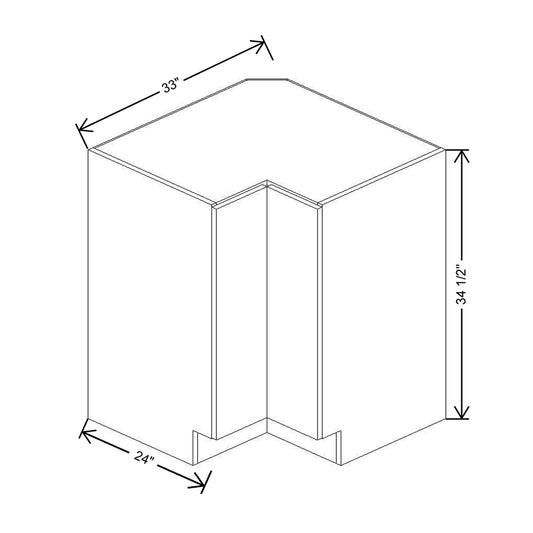 CNC Classic Milano Autumn 33" W Carousel Corner Base Cabinet