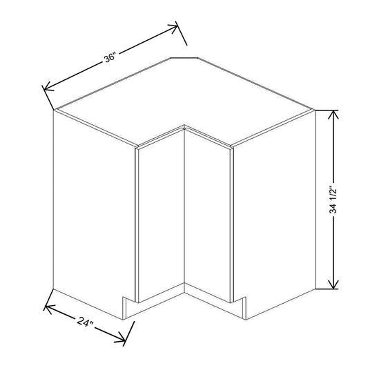 CNC Concord Elegant Ocean 36" W Carousel Corner Base Cabinet