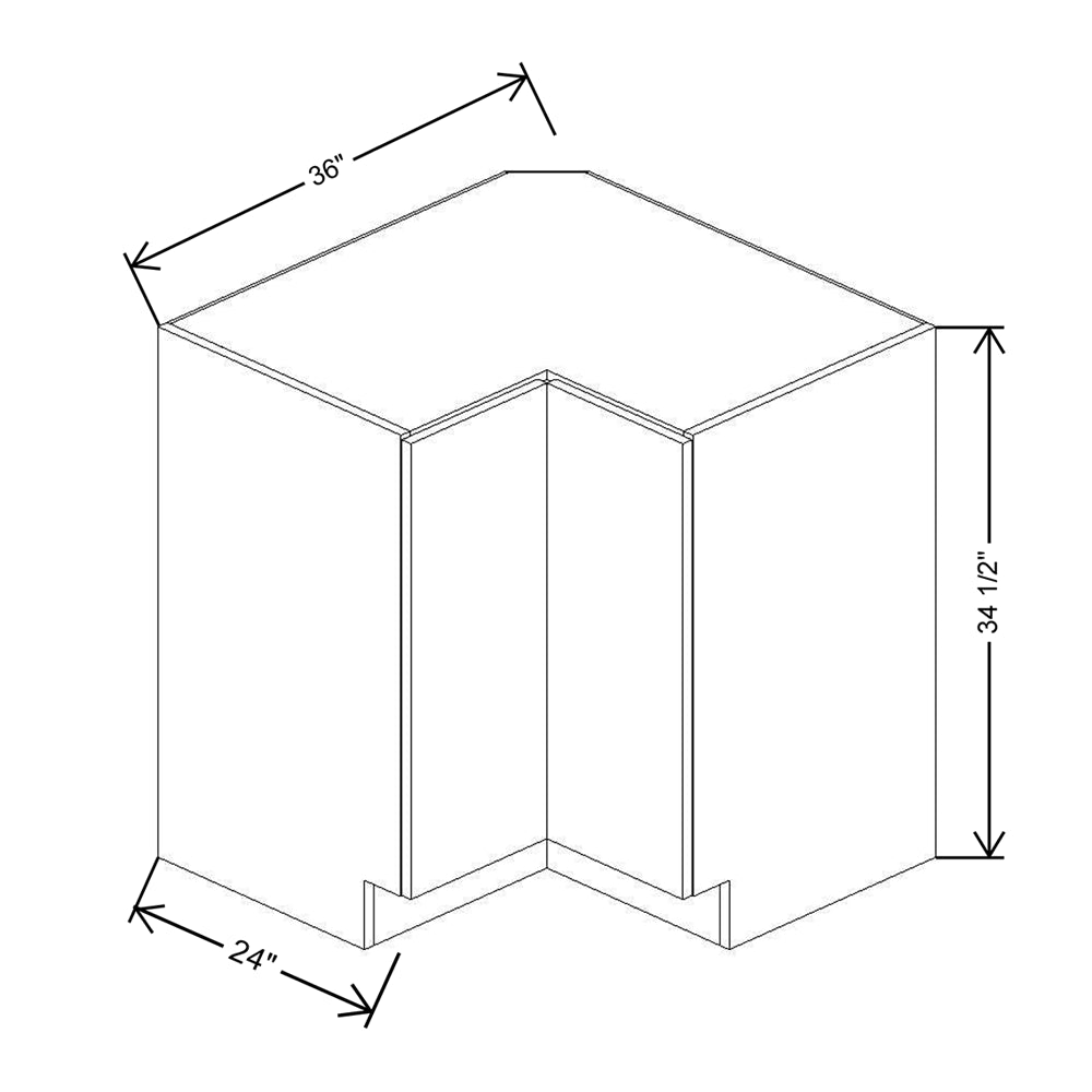 CNC Classic Milano Mirage 36" W Carousel Corner Base Cabinet