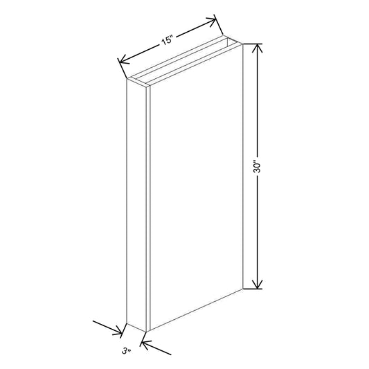 CNC Luxor White 3" W X 30" H X 15” D Column