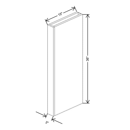 CNC Luxor White 3" W X 36" H X 15” D Column