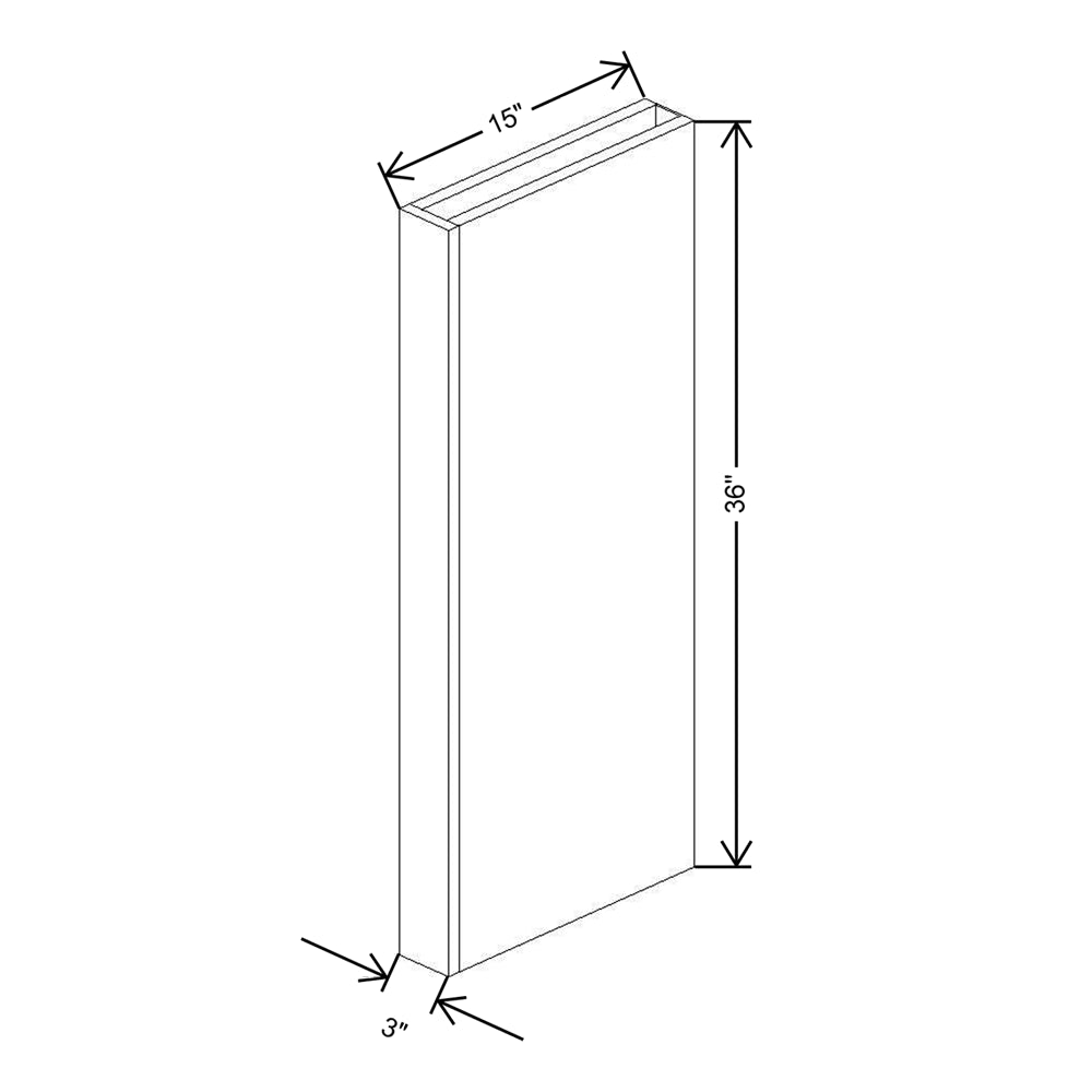 CNC Luxor 5-Piece White 3" W X 36" H X 15” D Column