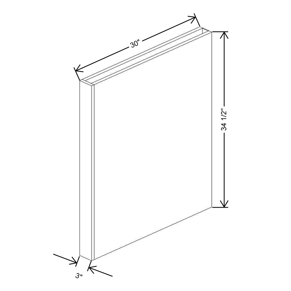 CNC Luxor 5-Piece White 3" W X 34 1/2" H X 30” D Column