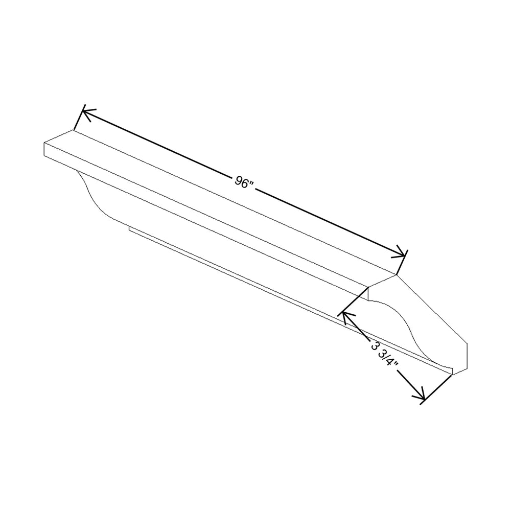 J&K Java Coffee S1 96" W Large Crown Molding