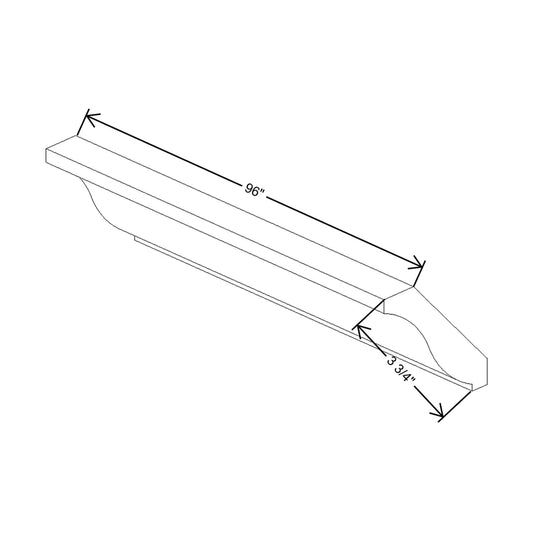 J&K Java Coffee S1 96" W Large Crown Molding