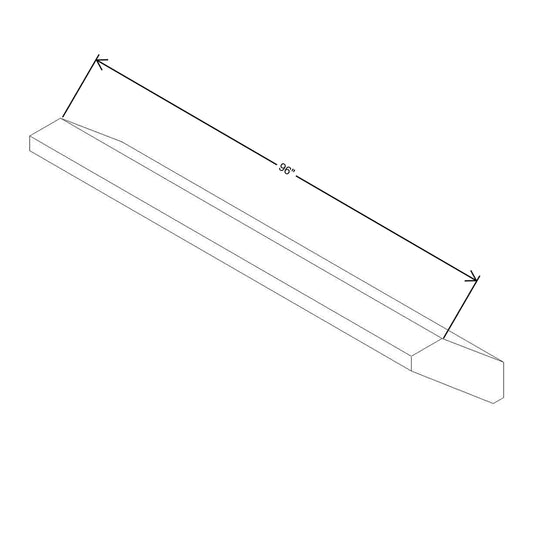 CNC Concord Sydney White 96" W X 2" H X 2" D Recessed Panel Crown Molding
