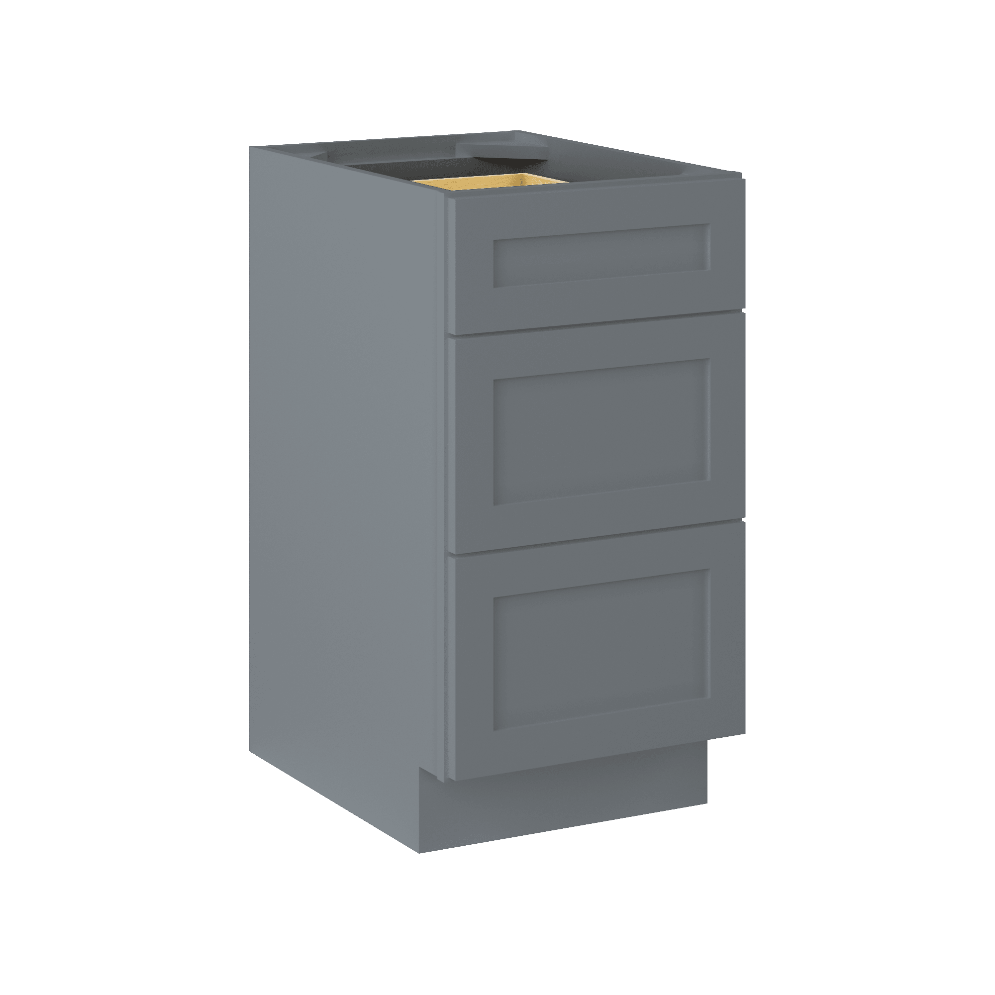 Drawer Base Kitchen Cabinet DB18 Colonial Gray LessCare 18 in. width 34.5 in. height 24 in. depth