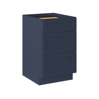 Drawer Base Kitchen Cabinet DB21 Danbury Blue LessCare 21 in. width 34.5 in. height 24 in. depth