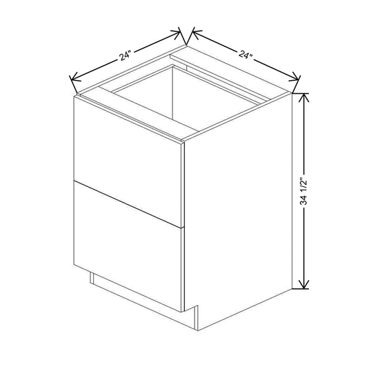 CNC Concord Park Ave Ocean 24" W 2 Drawer Base Cabinet