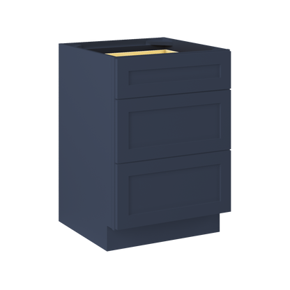 Drawer Base Kitchen Cabinet DB24 Danbury Blue LessCare 24 in. width 34.5 in. height 24 in. depth