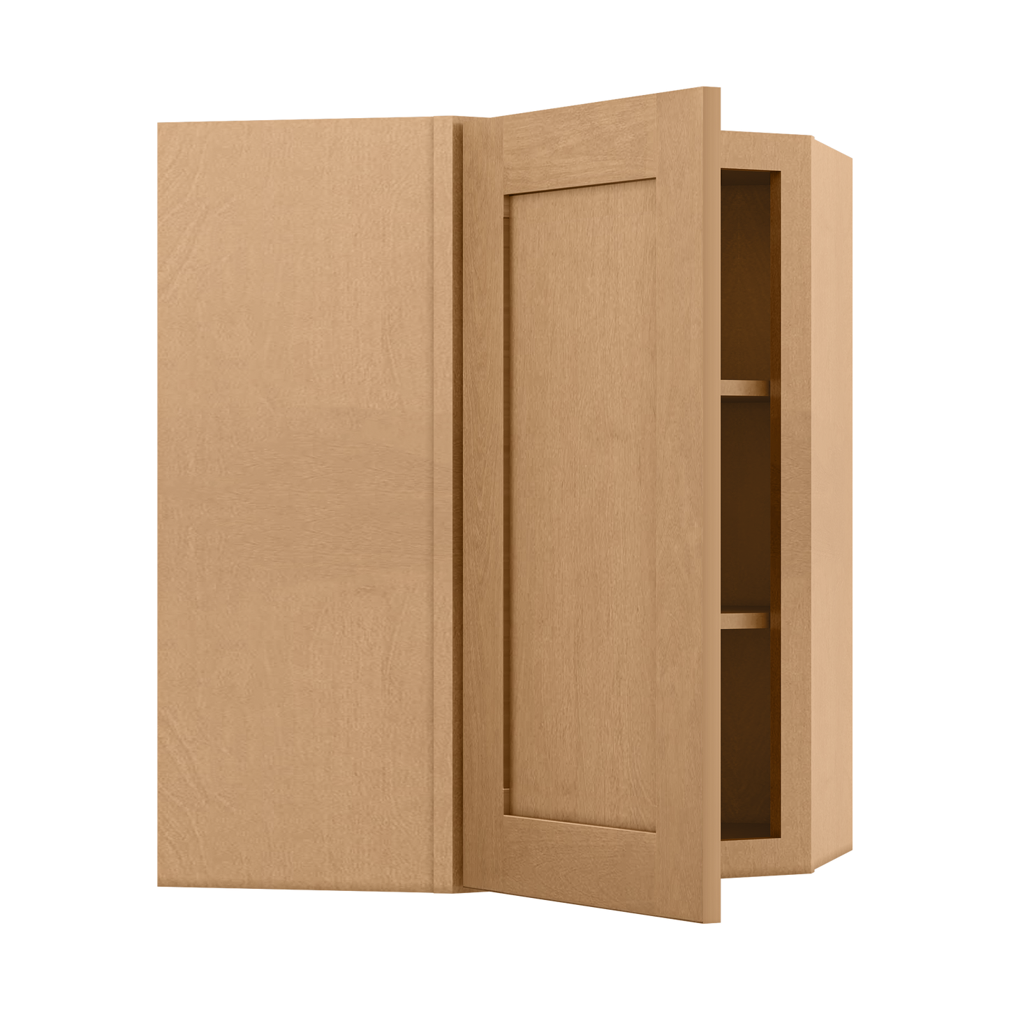 Diagonal Corner Kitchen Cabinet DC2430 Shaker Toffee 24 in. width 30 in. height 12 in. depth