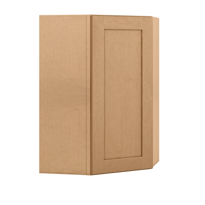 Diagonal Corner Kitchen Cabinet DC2436 Shaker Toffee 24 in. width 36 in. height 12 in. depth