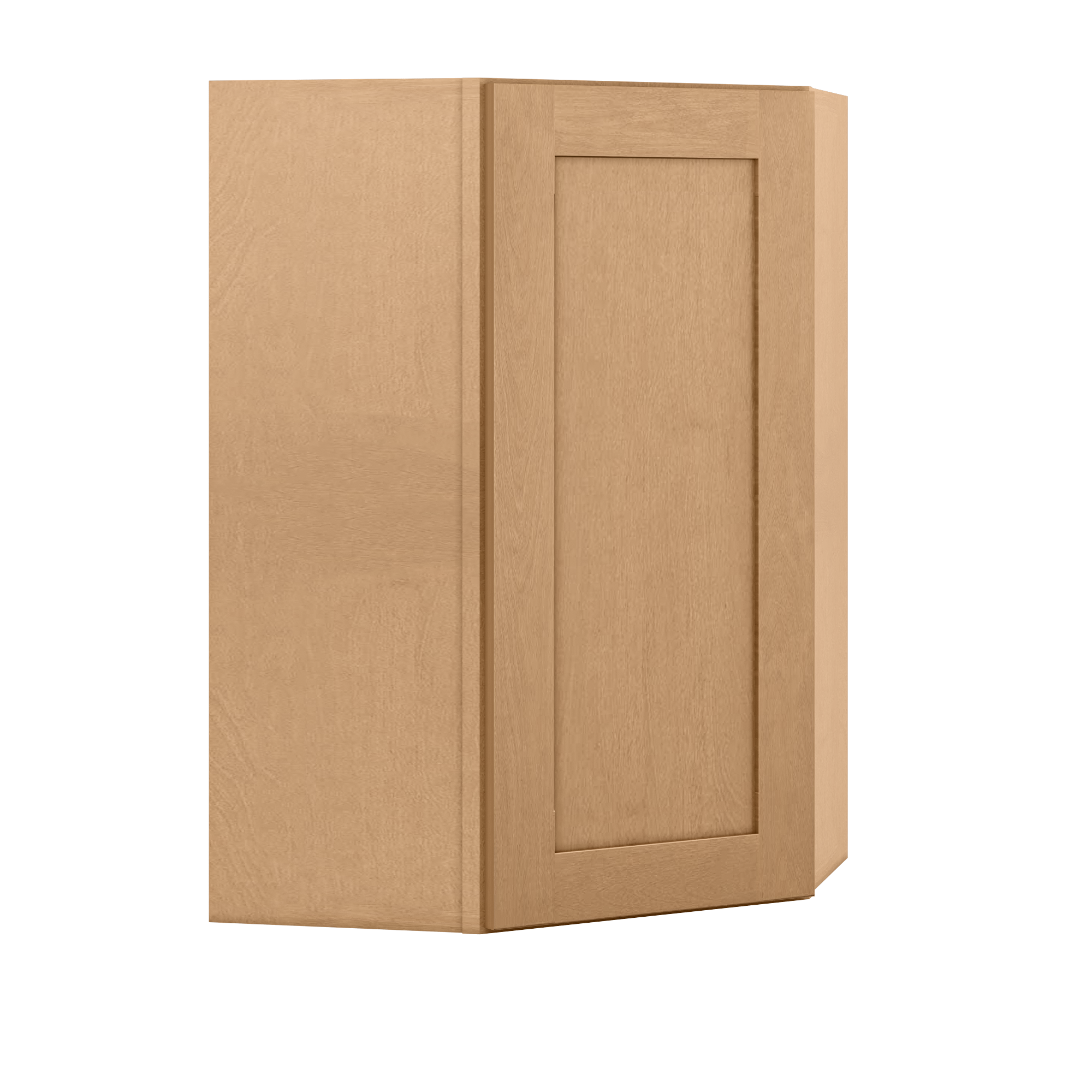 Diagonal Corner Kitchen Cabinet DC2436 Shaker Toffee 24 in. width 36 in. height 12 in. depth