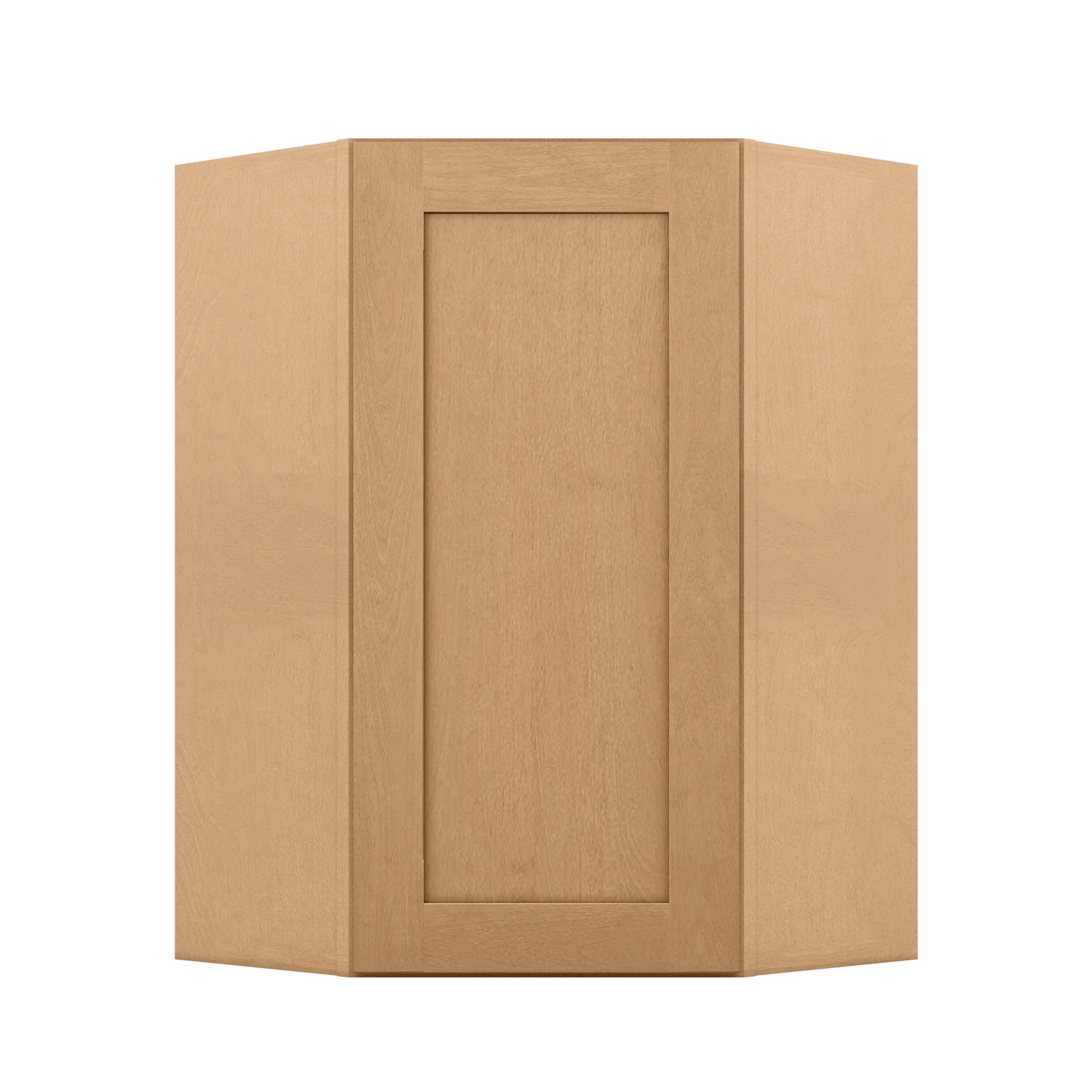 Diagonal Corner Kitchen Cabinet DC2436 Shaker Toffee 24 in. width 36 in. height 12 in. depth