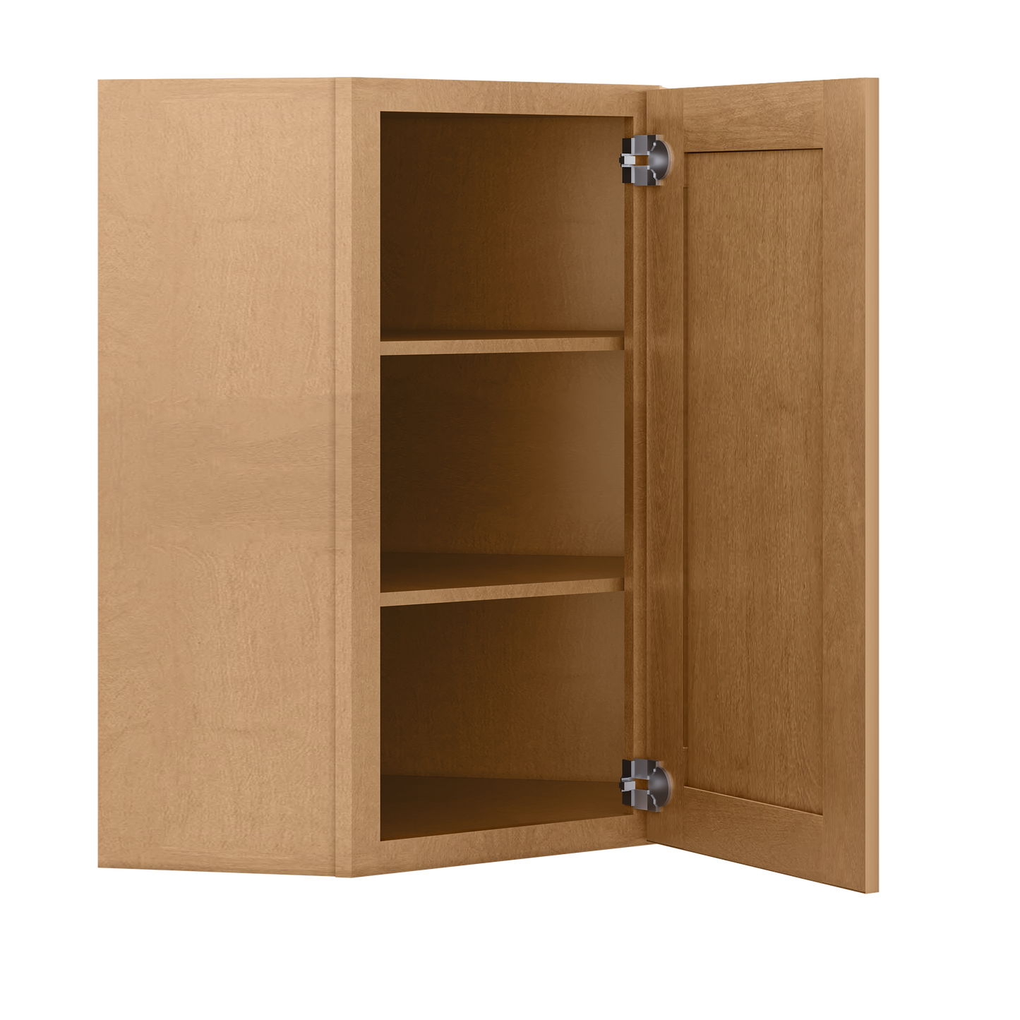 Diagonal Corner Kitchen Cabinet DC2436 Shaker Toffee 24 in. width 36 in. height 12 in. depth