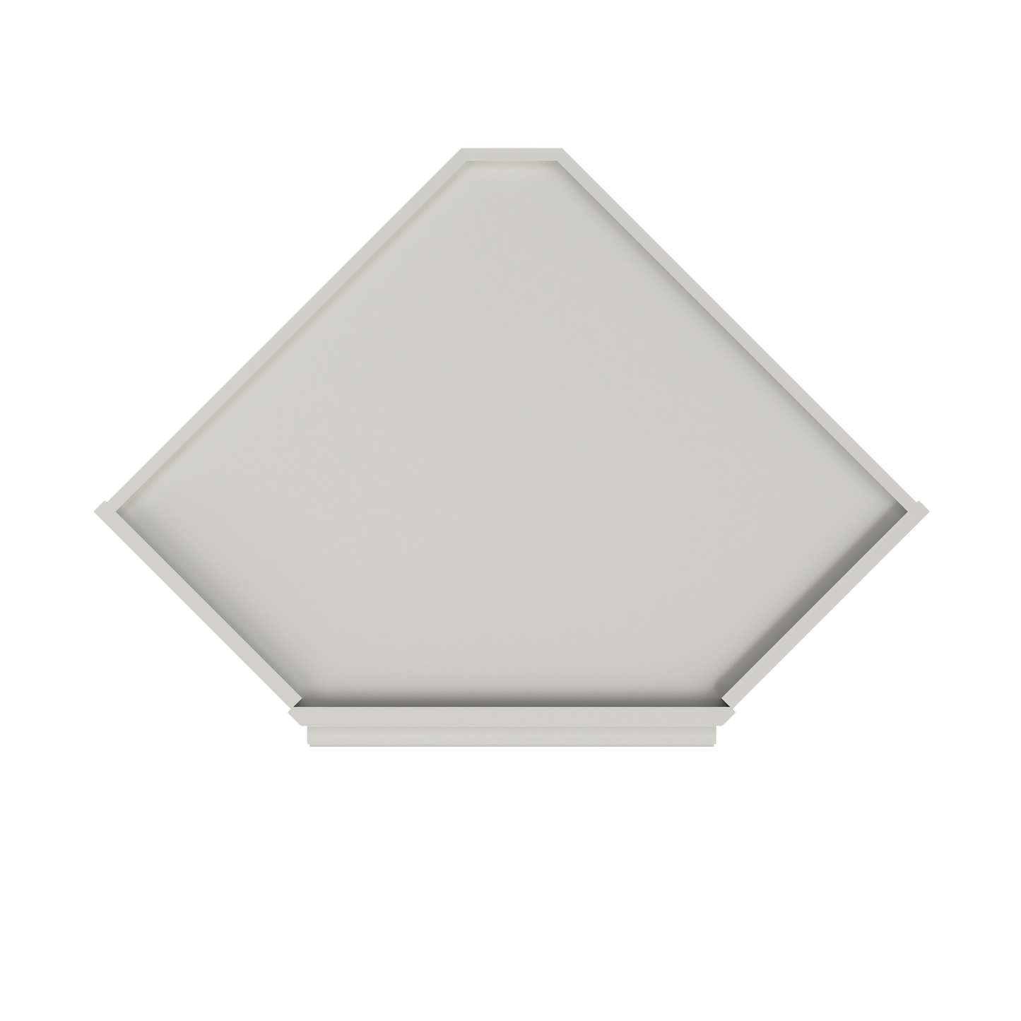 Mullion Diagonal Corner Wall Kitchen Cabinet DCMD2442 Milan Pearl 24 in. width 42 in. height 12 in. depth