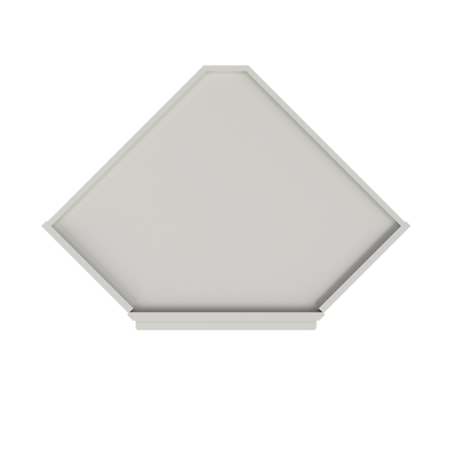 Mullion Diagonal Corner Wall Kitchen Cabinet DCMD2442 Milan Pearl 24 in. width 42 in. height 12 in. depth