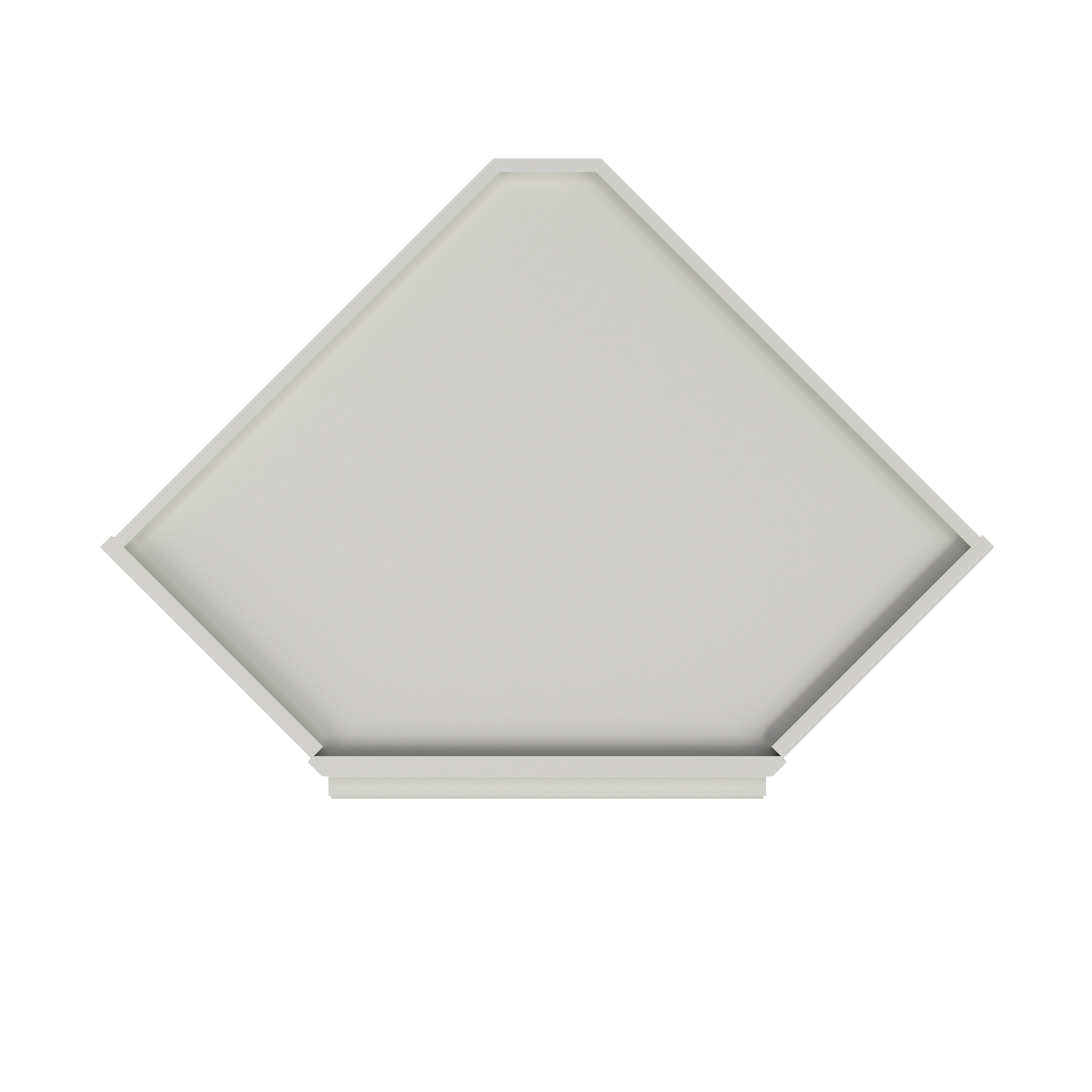 Mullion Diagonal Corner Wall Kitchen Cabinet DCMD2442 Milan Pearl 24 in. width 42 in. height 12 in. depth