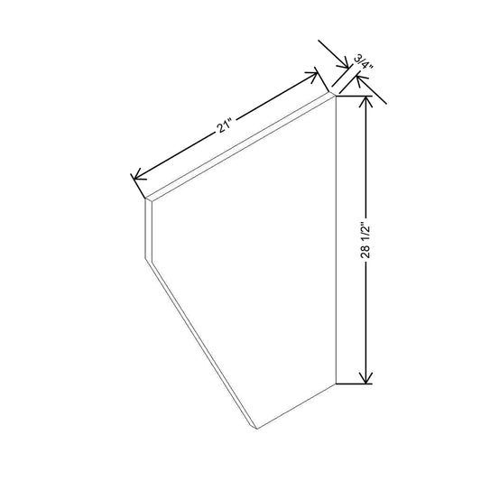 CNC Luxor 5-Piece White 3/4" W X 28 1/2" H X 21" D Desk Drawer Panel