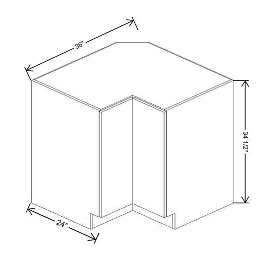 CNC Luxor Espresso 36" W Easy Reach Corner Base Cabinet