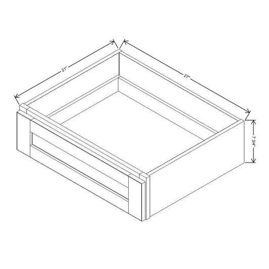 J&K Mahogany J5 27" W x 7-1/2" H or 8-1/2" H Knee Drawer