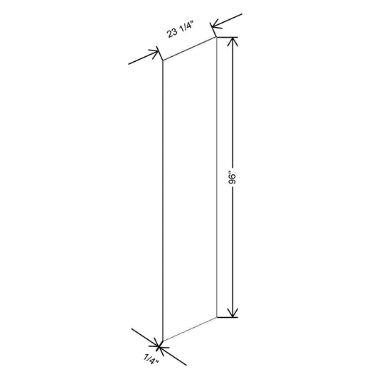 CNC Luxor 5-Piece White 1/4" W X 96" H Finished Skin
