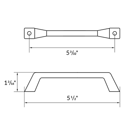 5 1/2 in Brushed Nickel Pull Handle H1208-128BN