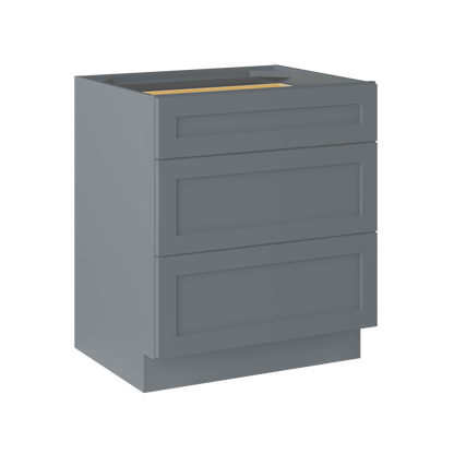 Linen Range Base Kitchen Cabinet LRB30 Colonial Gray LessCare 30 in. width 34.5 in. height 24 in. depth