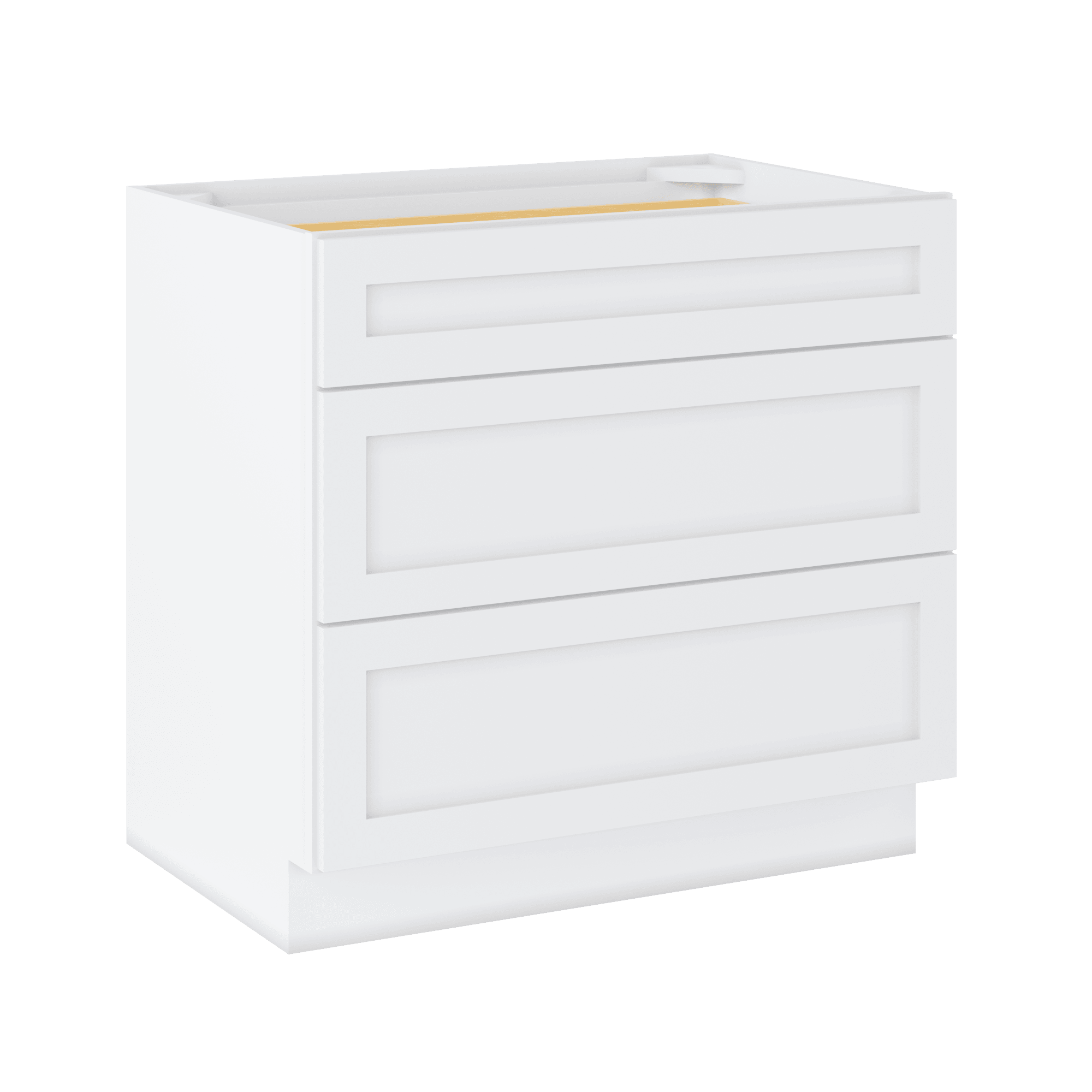 Linen Range Base Kitchen Cabinet LRB36 Alpina White LessCare 36 in. width 34.5 in. height 24 in. depth