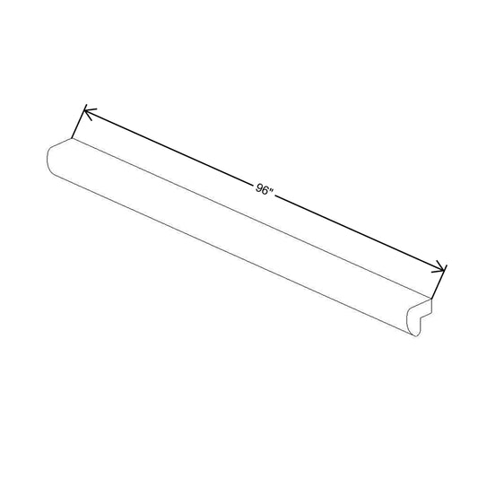 CNC Luxor 5-Piece White 96" W X 1 1/8" H Light Rail Molding