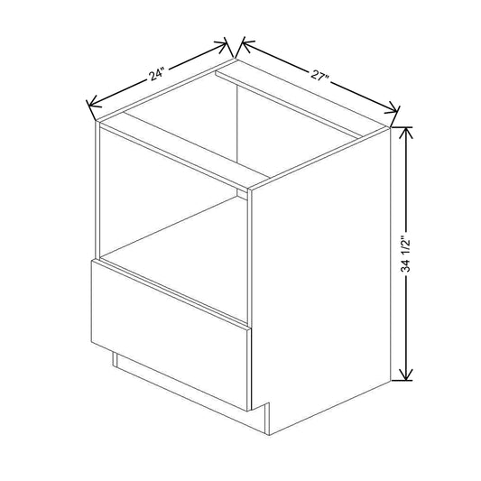 CNC Classic Highland White 27" W Microwave Base Cabinet