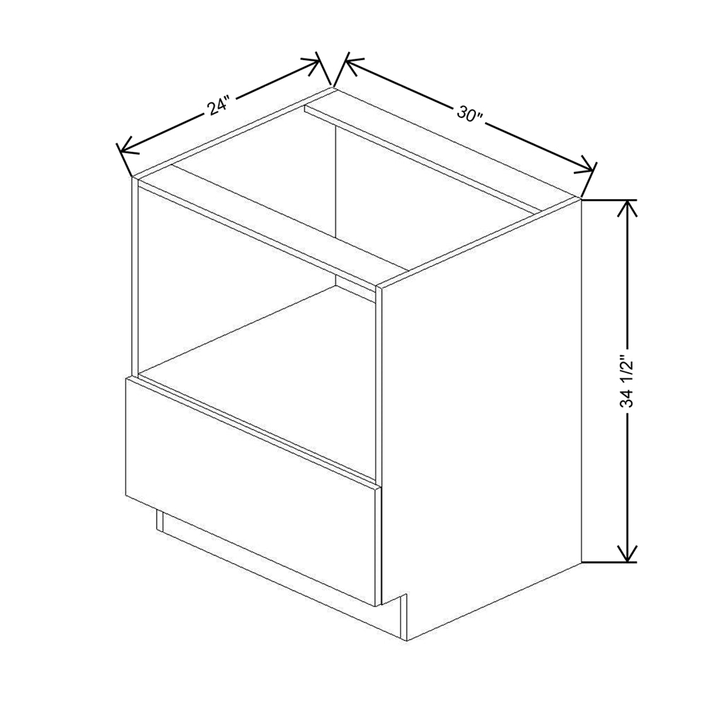 CNC Classic Milano Ash 30" W Microwave Base Cabinet
