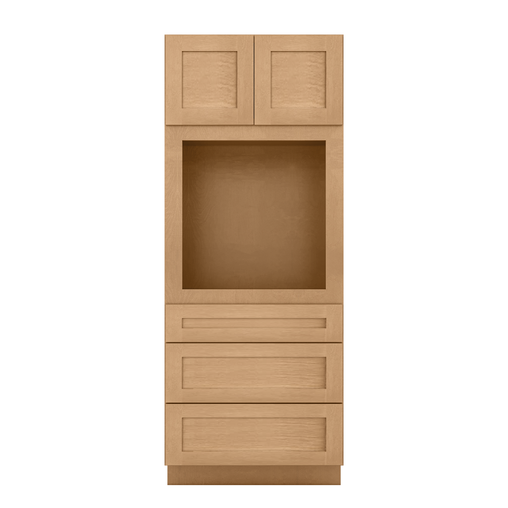 33”W x 84”H x 24”D Oven Kitchen Cabinet - Shaker Toffee