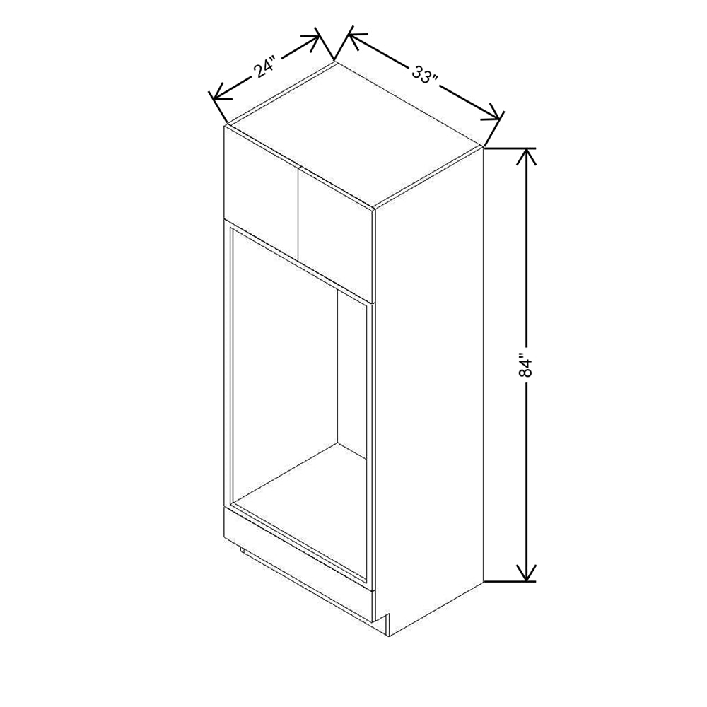 CNC Classic Milano Sunset 33" W X 84" H Double Oven Cabinet