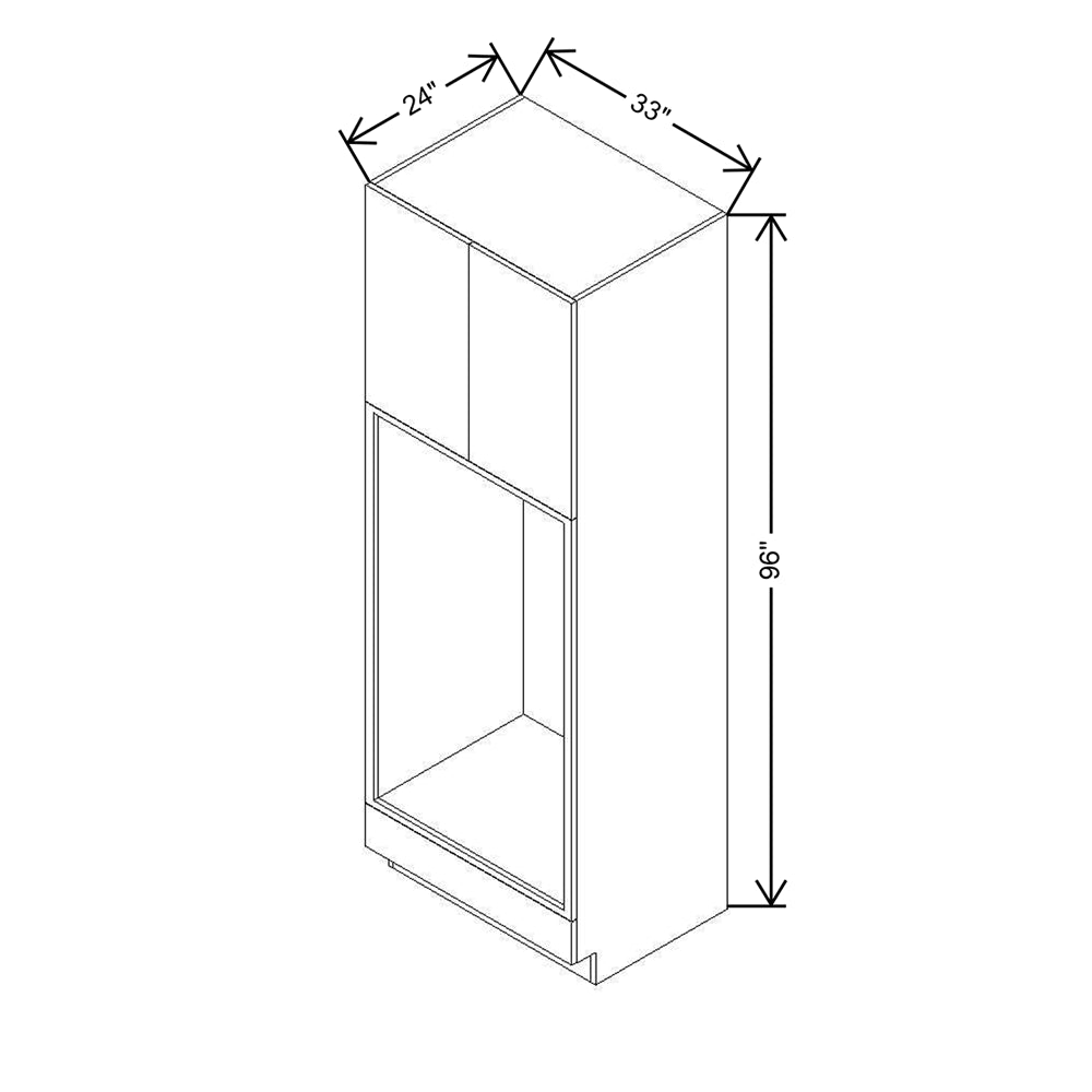 CNC Concord Richmond Stone 33" W X 96" H Double Oven Cabinet