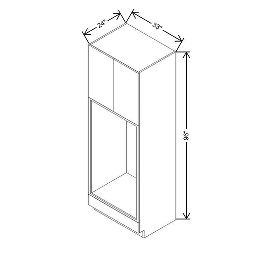 CNC Classic Versailles White 33" W X 96" H Double Oven Cabinet