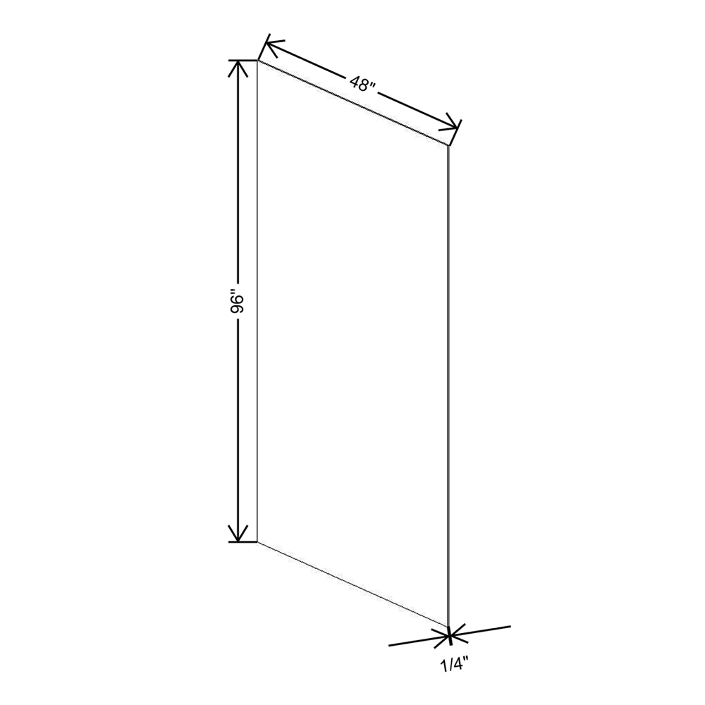 CNC Luxor 5-Piece White 1/4 " W X 96" H X 48" D Plywood Panel